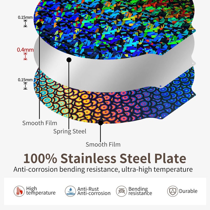 NorthRenda Upgraded Round 330MM for Flsun S1 Pro Build Plate PEK PEC Sheet Double Sided Smooth Textured Heated Bed Spring Steel Flexible Platform for Flsun S1 Pro Printer Accessories Replacement - Image 2